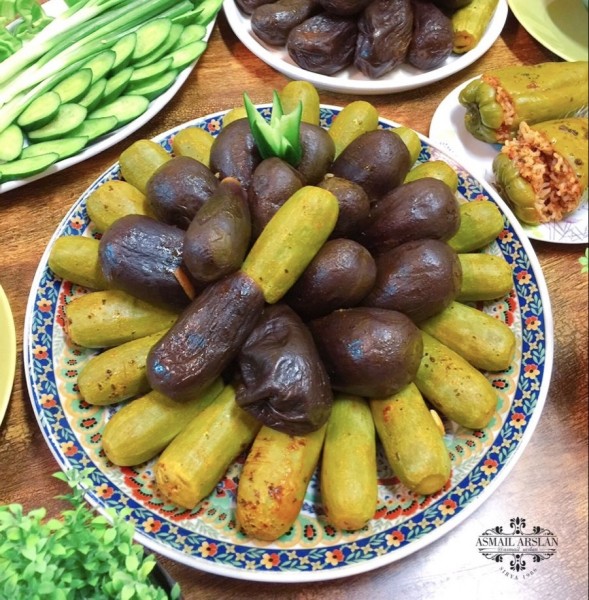 كوسا وباذنجان محشي / Stuffed Zucchini and Eggplant