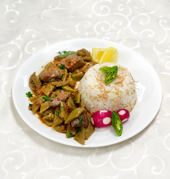 يخنة لوبيا باللحمة / Green Beans with Meat