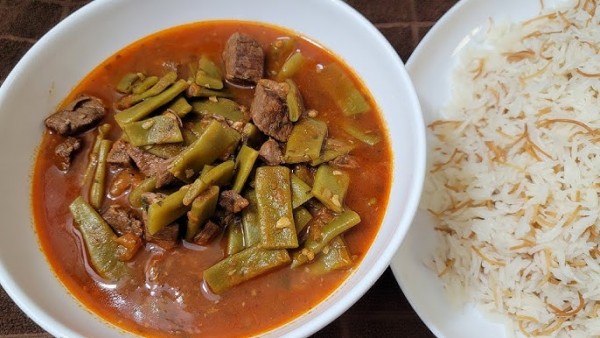 يخنة لوبيا باللحمة / Green Beans with Meat