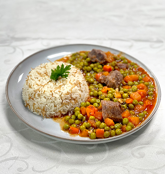 يخنة بازيلاء / Pea Stew With Rice