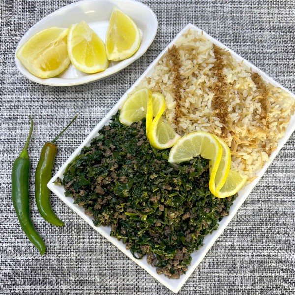 يخنة سبانخ / Spinach Stew With Rice
