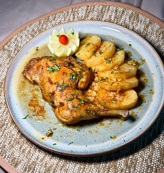 دجاج وبطاطا بحامض / Chicken & Potatoes with Lemon