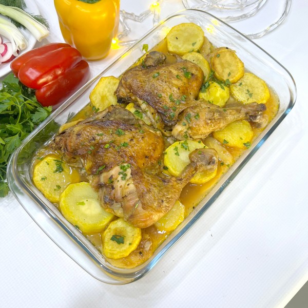 دجاج وبطاطا بحامض / Chicken & Potatoes with Lemon