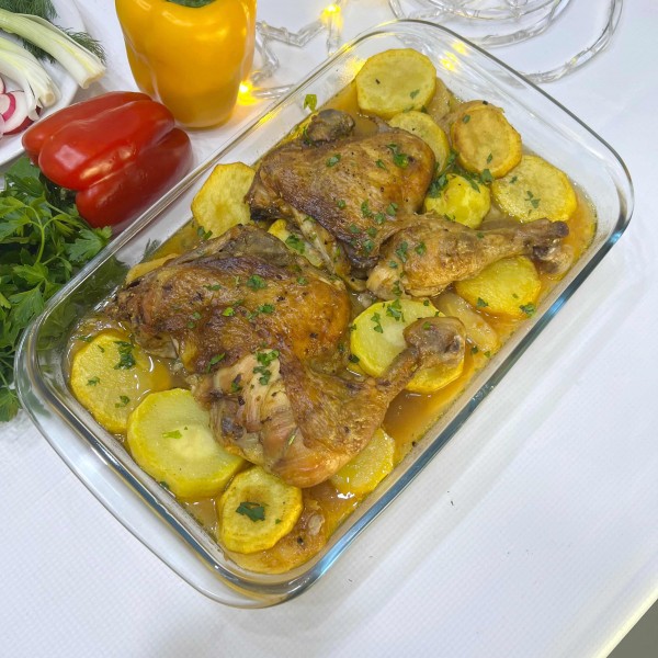 دجاج وبطاطا بحامض / Chicken & Potatoes with Lemon