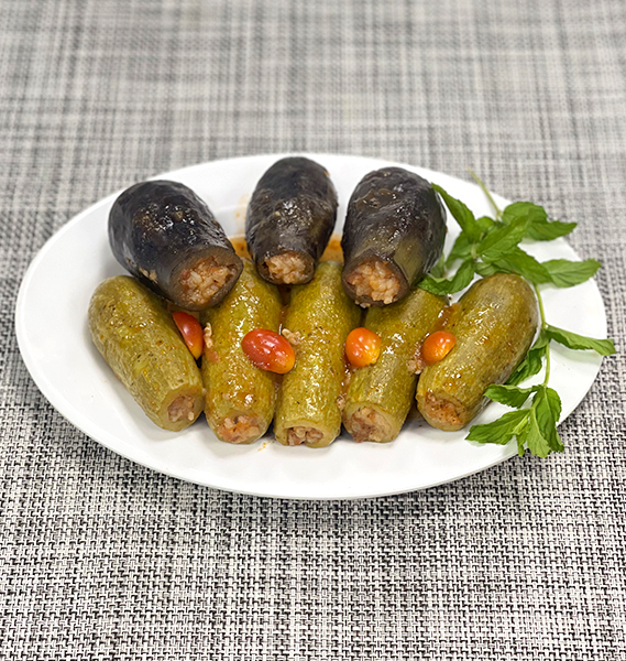 كوسا وباذنجان محشي / Stuffed Zucchini and Eggplant