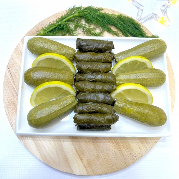 ورق عنب وكوسا بحامض (وجبة) / Grape Leaves and Zucchini with Lemon